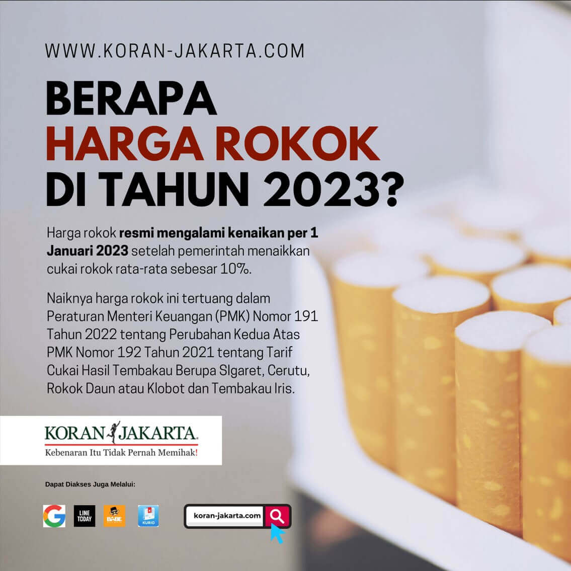 Harga Rokok Tahun 2023XX